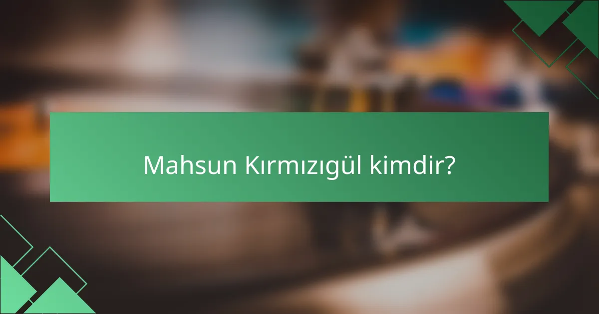 Mahsun Kırmızıgül kimdir?