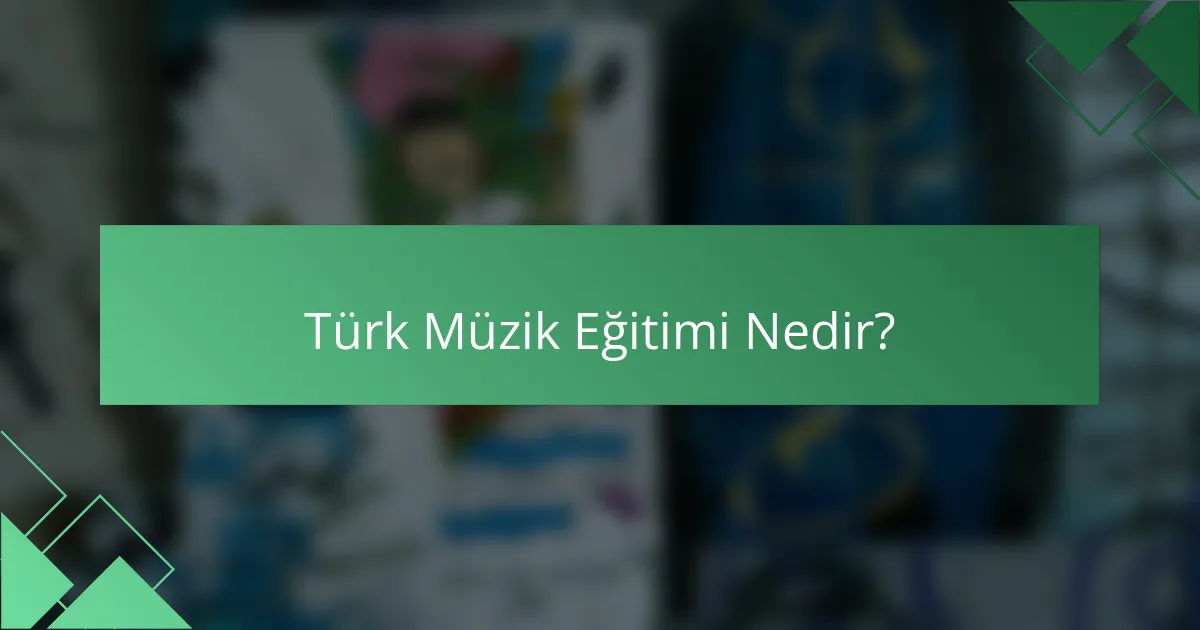 Türk Müzik Eğitimi Nedir?