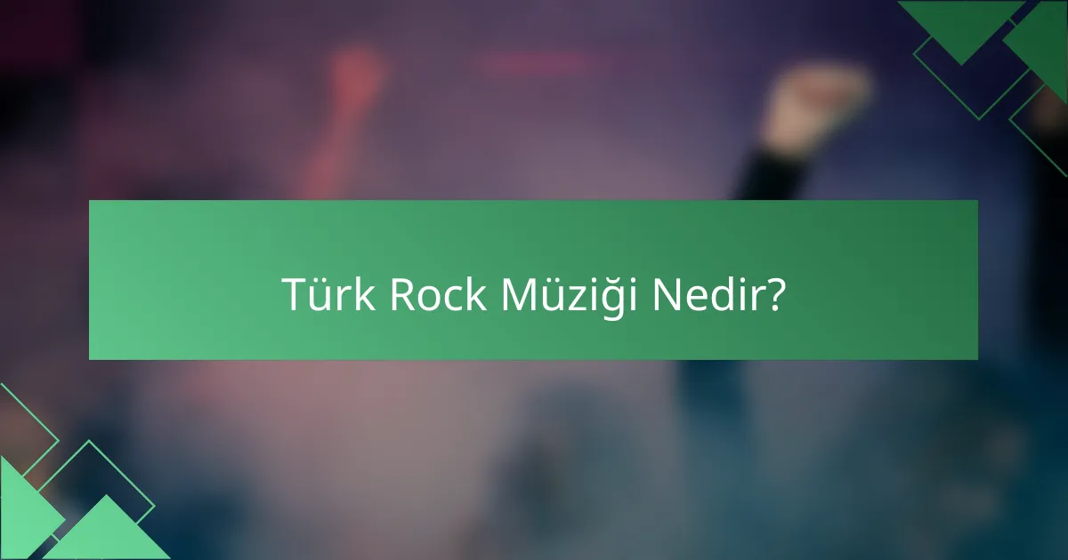 Türk Rock Müziği nedir?