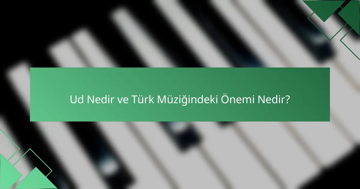 Ud Nedir ve Türk Müziğindeki Önemi Nedir?